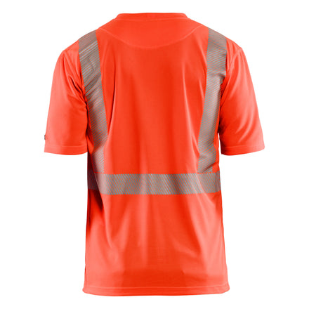 Blaklader 3386 Hi Vis Uv Protected T Shirt Hi Vis Red Back