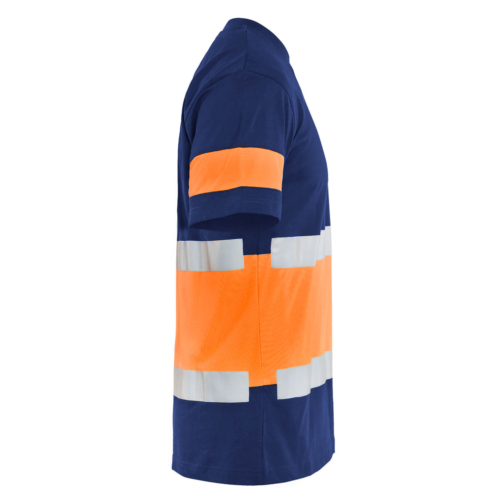 Blaklader 3387 Hi Vis T Shirt Blue Hi Vis Orange Right