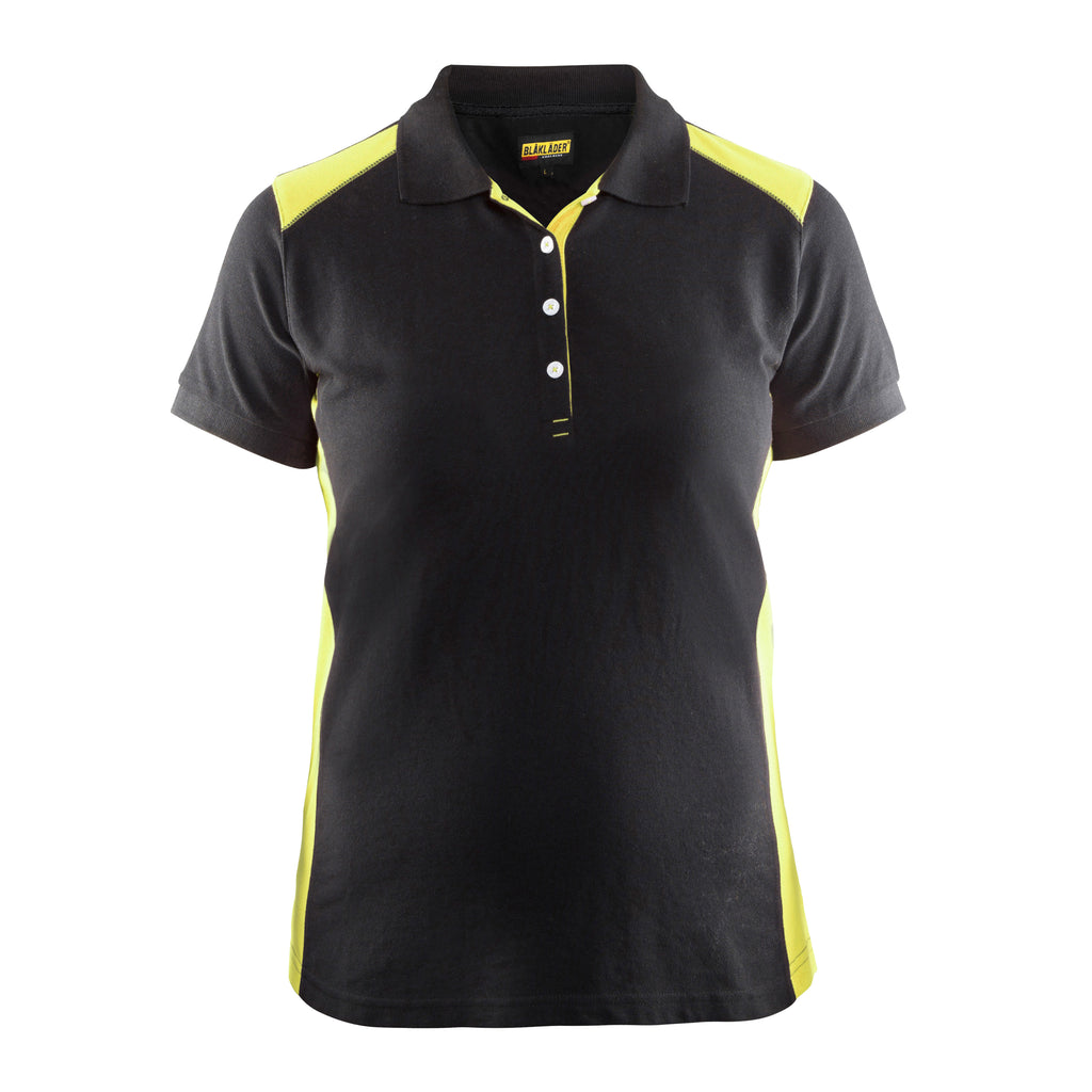 Blaklader 3390 Black/Hi-Vis Yellow Women's Polo Shirt