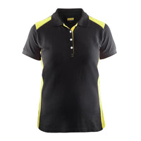 Blaklader 3390 Black/Hi-Vis Yellow Women's Polo Shirt