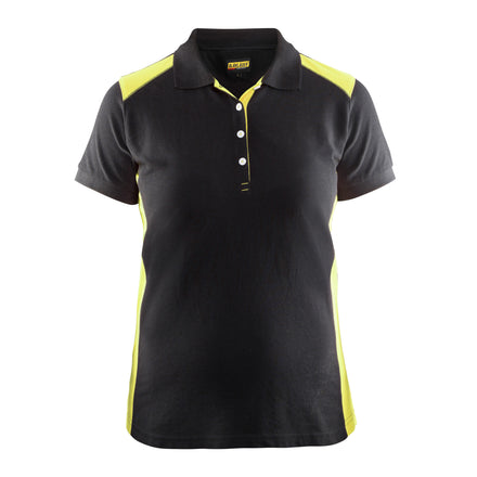 Blaklader 3390 Black/Hi-Vis Yellow Women's Polo Shirt