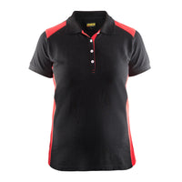 Blaklader 3390 Black/Red Women's Polo Shirt