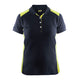Blaklader 3390 Dark Navy Blue/Hi-Vis Yellow Women's Polo Shirt