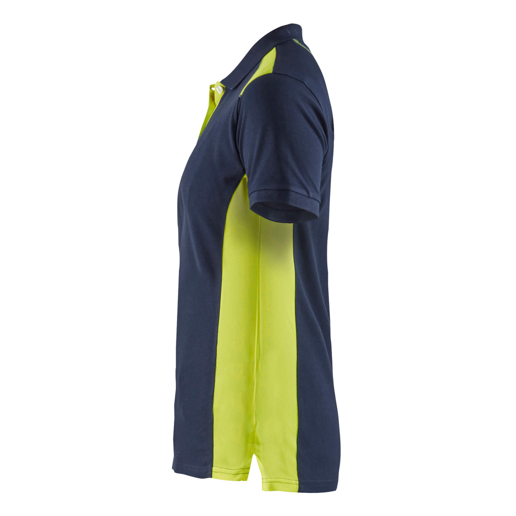 Blaklader 3390 Dark Navy Blue/Hi-Vis Yellow Women's Polo Shirt