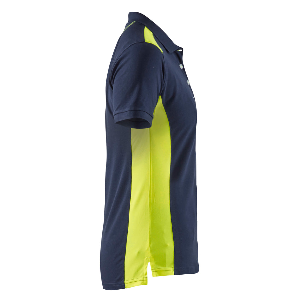 Blaklader 3390 Dark Navy Blue/Hi-Vis Yellow Women's Polo Shirt
