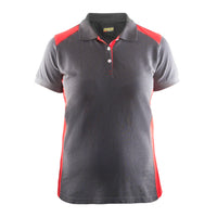 Blaklader 3390 Grey/Red Women's Polo Shirt