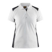 Blaklader 3390 White/Dark Grey Women's Polo Shirt