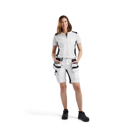 Blaklader 3390 White/Dark Grey Women's Polo Shirt