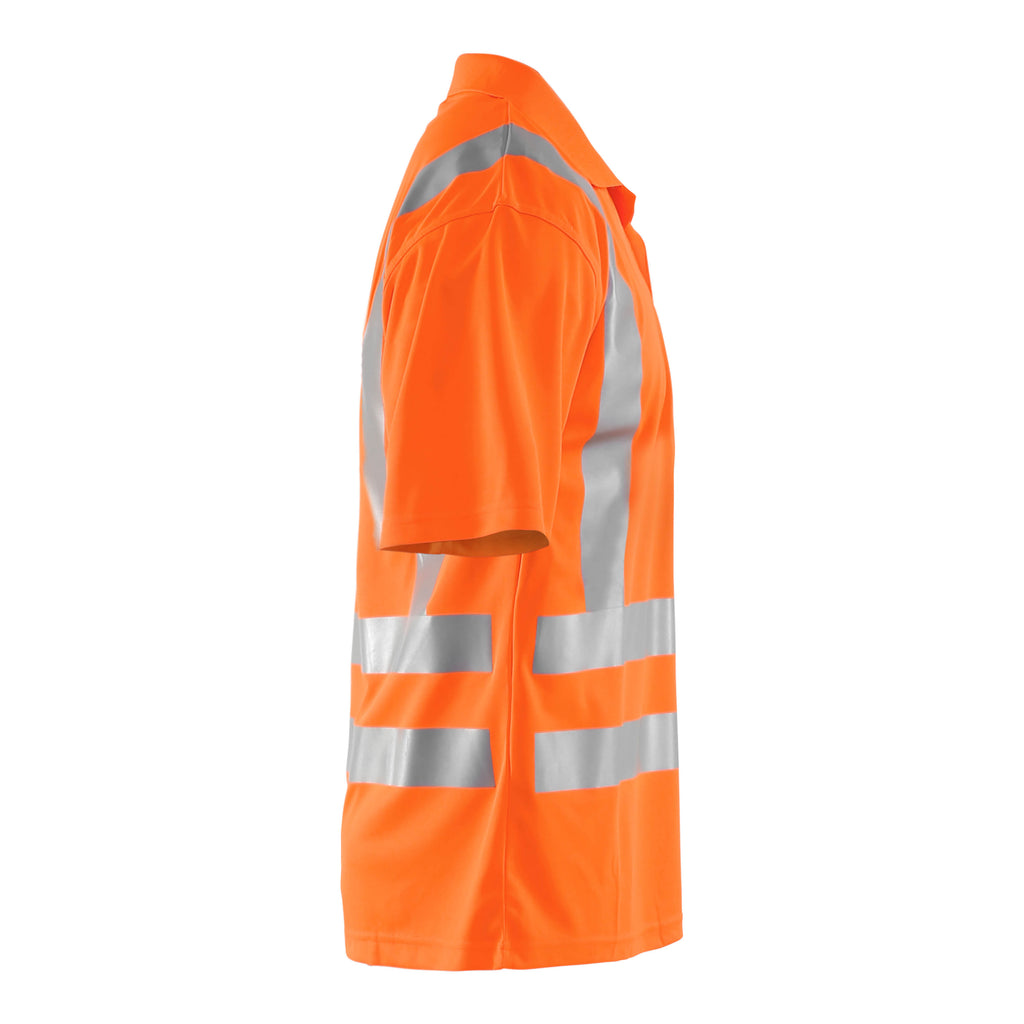 Blaklader 3391 Uv Polo Shirt Hi Vis Hi Vis Orange Navy Blue Right