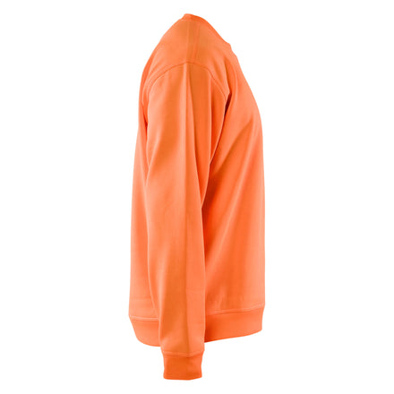 Blaklader 3401 Hi Vis Sweatshirt Hi Vis Orange Navy Blue Right
