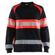 Blaklader 3409 Women’S Hi Vis Sweatshirt Black Hi Vis Red Main