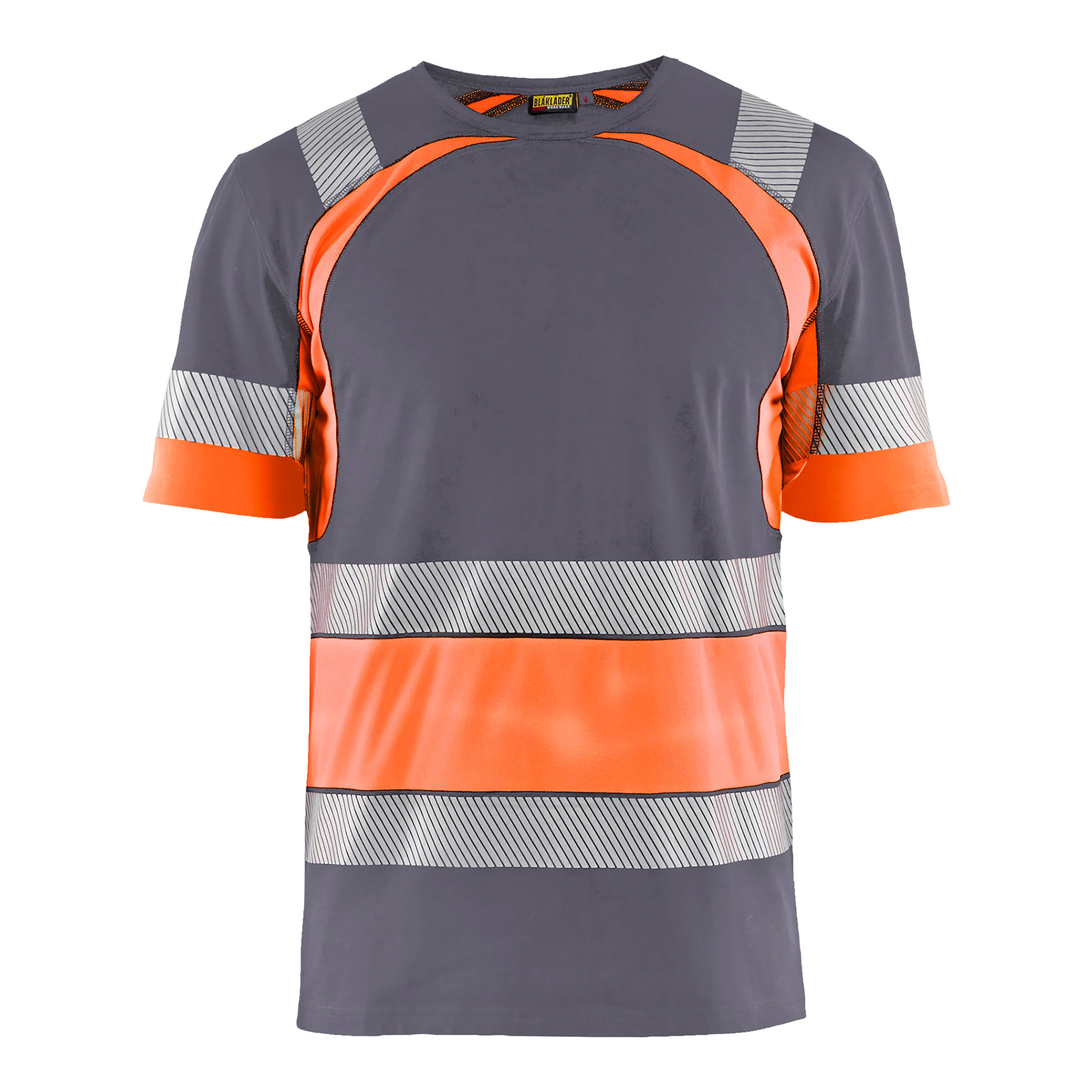 Blaklader 3421 Mid Grey/Hi-Vis Orange T-Shirt | Start Safety UK