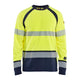 Blaklader 3436 Hi-Vis Yellow/Navy Blue Arc Flash & Fire Retardant Long-Sleeved T-Shirt Multinorm