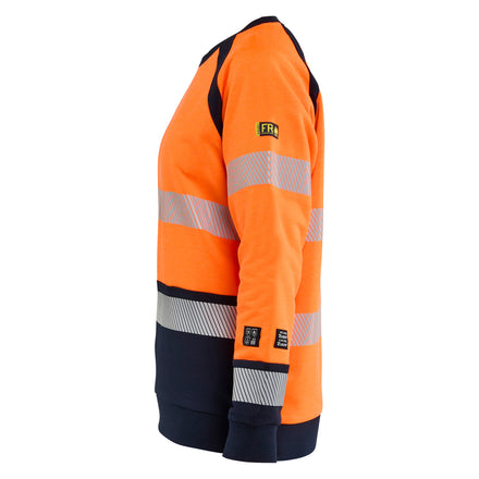 Blaklader 3454 Orange/Navy Blue Arc Flash Women's Sweatshirt Multinorm Inherent