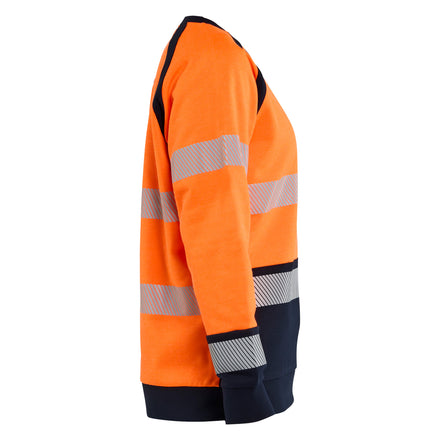 Blaklader 3454 Orange/Navy Blue Arc Flash Women's Sweatshirt Multinorm Inherent