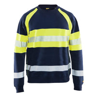 Blaklader 3459 Multinorm Sweatshirt Navy Blue Hi Vis Yellow Main