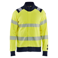 Blaklader 3461 Multinorm Sweatshirt With Full Zip Hi Vis Yellow Navy Blue Main