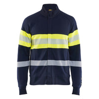 Blaklader 3462 Multinorm Sweatshirt With Zip Navy Blue Hi Vis Yellow Main