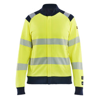 Blaklader 3471 Women’S Multinorm Hi Vis Sweatshirt Zip Hi Vis Yellow Navy Blue Main