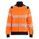 Blaklader 3471 Orange/Navy Blue Arc Flash Women's Sweatshirt Multinorm Inherent Full Zip