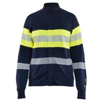 Blaklader 3472 Women’S Multinorm Hi Vis Sweatshirt Zip Navy Blue Hi Vis Yellow Main