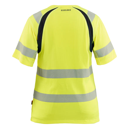 Blaklader 3503 Women’S Hi Vis T Shirt Hi Vis Yellow Black Back