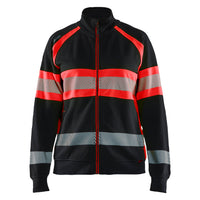 Blaklader 3505 Women’S Hi Vis Sweatshirt Black Hi Vis Red Main