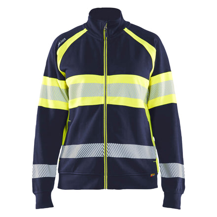 Blaklader 3505 Women’S Hi Vis Sweatshirt Navy Blue Hi Vis Yellow Main