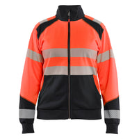 Blaklader 3508 Women’S Hi Vis Sweatshirt With Zipper Hi Vis Red Black Main