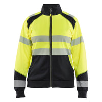 Blaklader 3508 Women’S Hi Vis Sweatshirt With Zipper Hi Vis Yellow Black Main