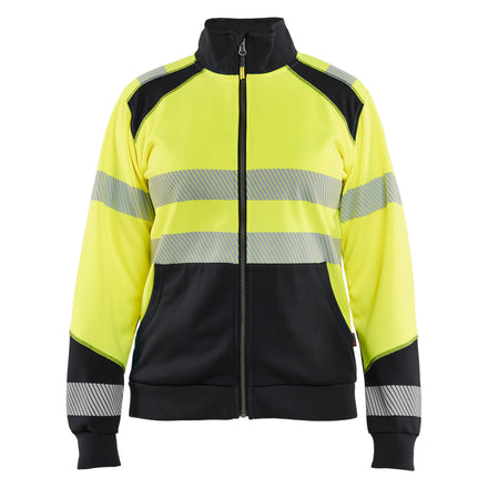 Blaklader 3508 Women’S Hi Vis Sweatshirt With Zipper Hi Vis Yellow Black Main