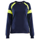 Blaklader 3521 Navy Blue/Hi-Vis Yellow Women's Long-Sleeved T-Shirt