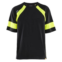 Blaklader 3523 T Shirt With Hi Vis Black Hi Vis Yellow Main