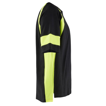 Blaklader 3523 T Shirt With Hi Vis Black Hi Vis Yellow Right