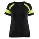 Blaklader 3524 Womens T Shirt With Hi Vis Black Hi Vis Yellow Main