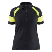 Blaklader 3529 Womens Polo Shirt With Hi Vis Black Hi Vis Yellow Main