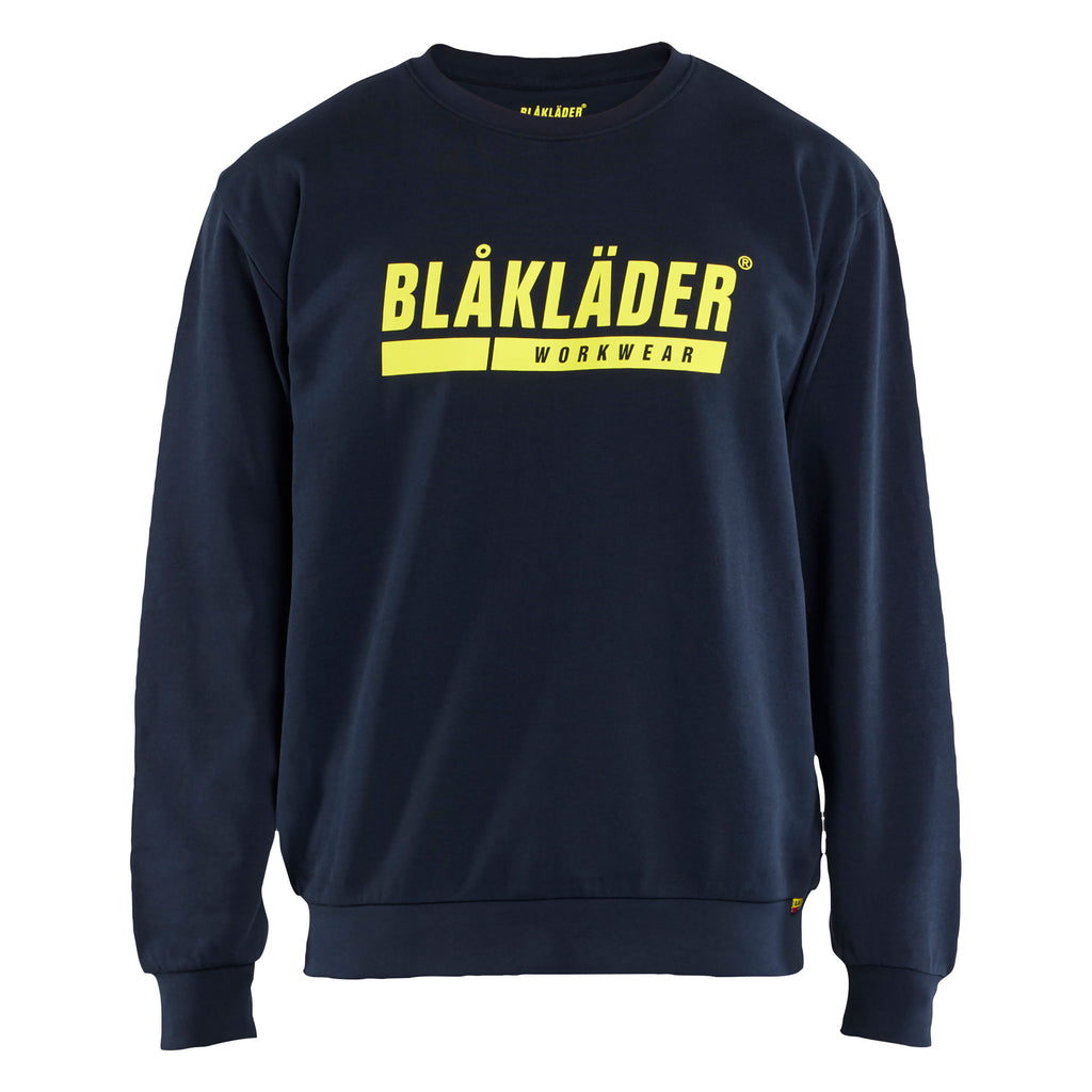 Blaklader 3534 Dark Navy Blue/Hi-Vis Yellow Sweatshirt