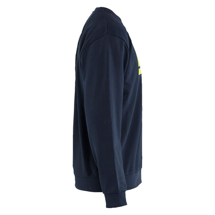 Blaklader 3534 Dark Navy Blue/Hi-Vis Yellow Sweatshirt