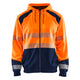 Blaklader 3546 Hi Vis Hooded Sweater Hi Vis Orange Navy Blue Main