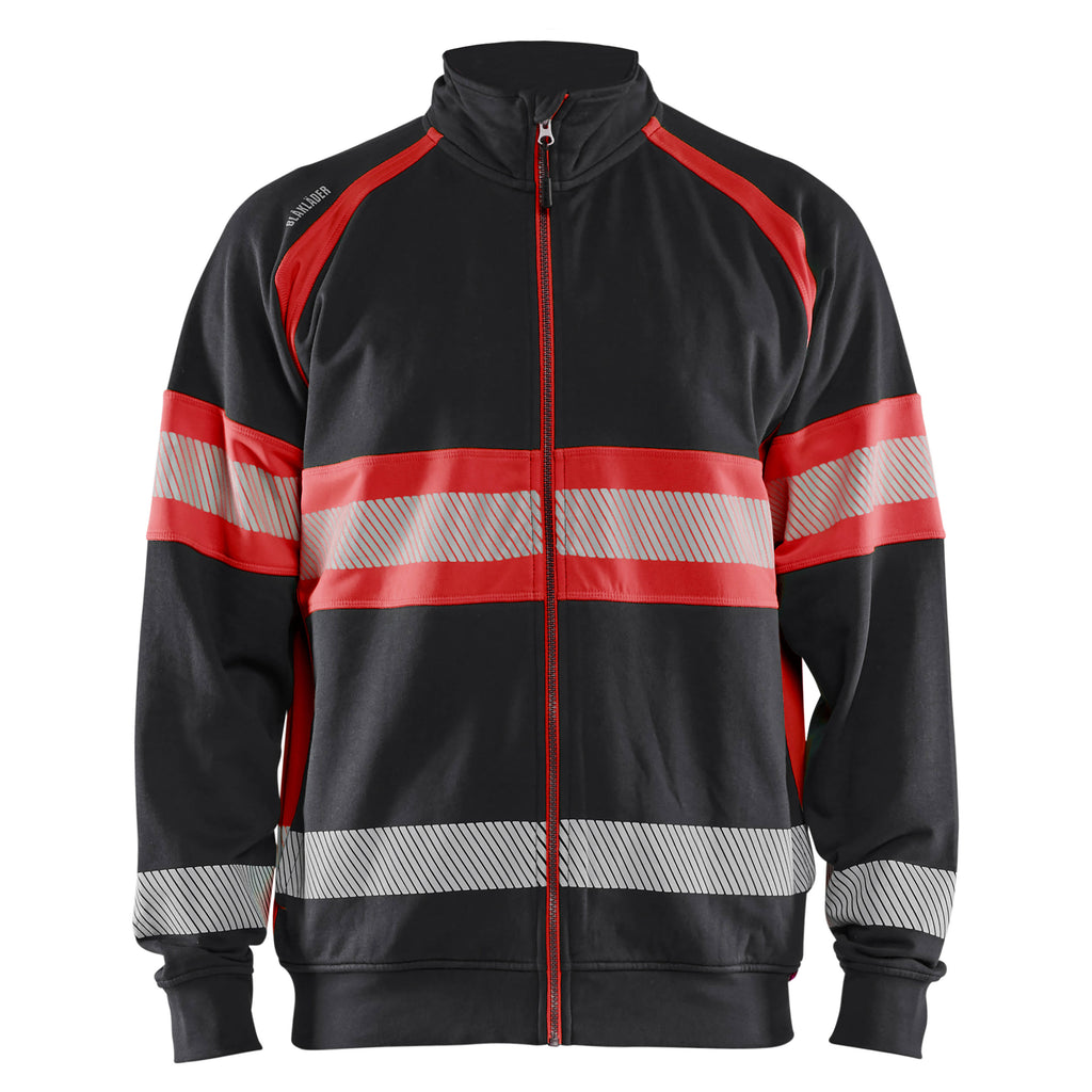 Blaklader 3551 Hi Vis Sweater Black Hi Vis Red Main