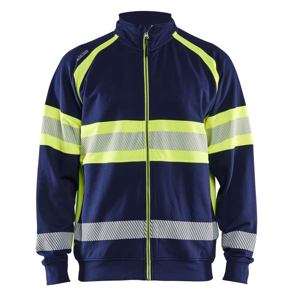 Blaklader 3551 Hi Vis Sweater Navy Blue Hi Vis Yellow Main