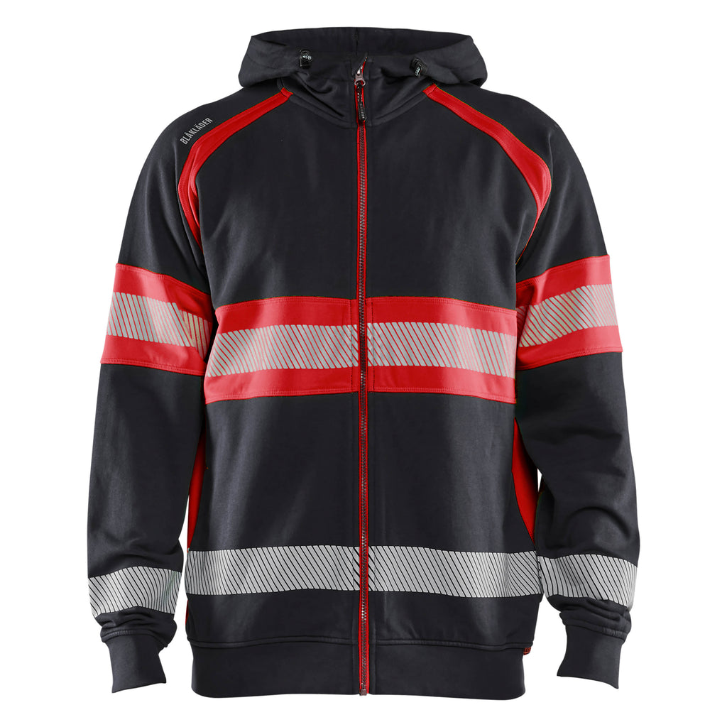 Blaklader 3552 Hi Vis Hoodie Black Hi Vis Red Main