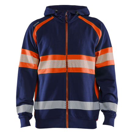 Blaklader 3552 Hi Vis Hoodie Navy Blue Hi Vis Orange Main