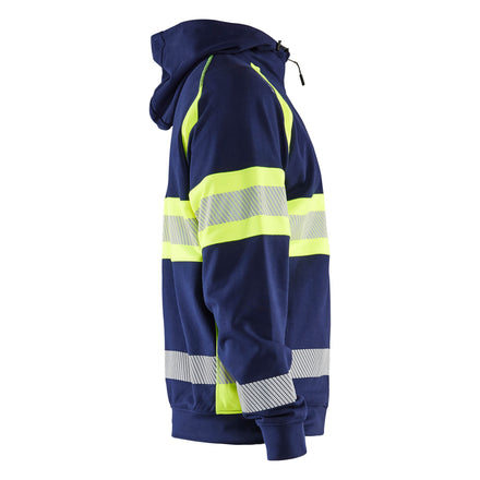 Blaklader 3552 Hi Vis Hoodie Navy Blue Hi Vis Yellow Right