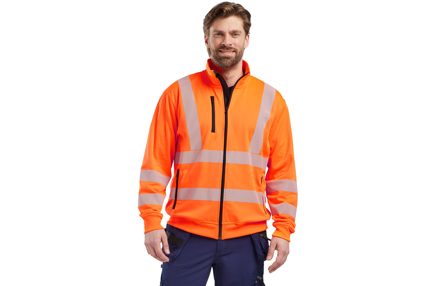 Blaklader 3563 Hi-Vis Orange Sweatshirt Full-Zip | Start Safety UK