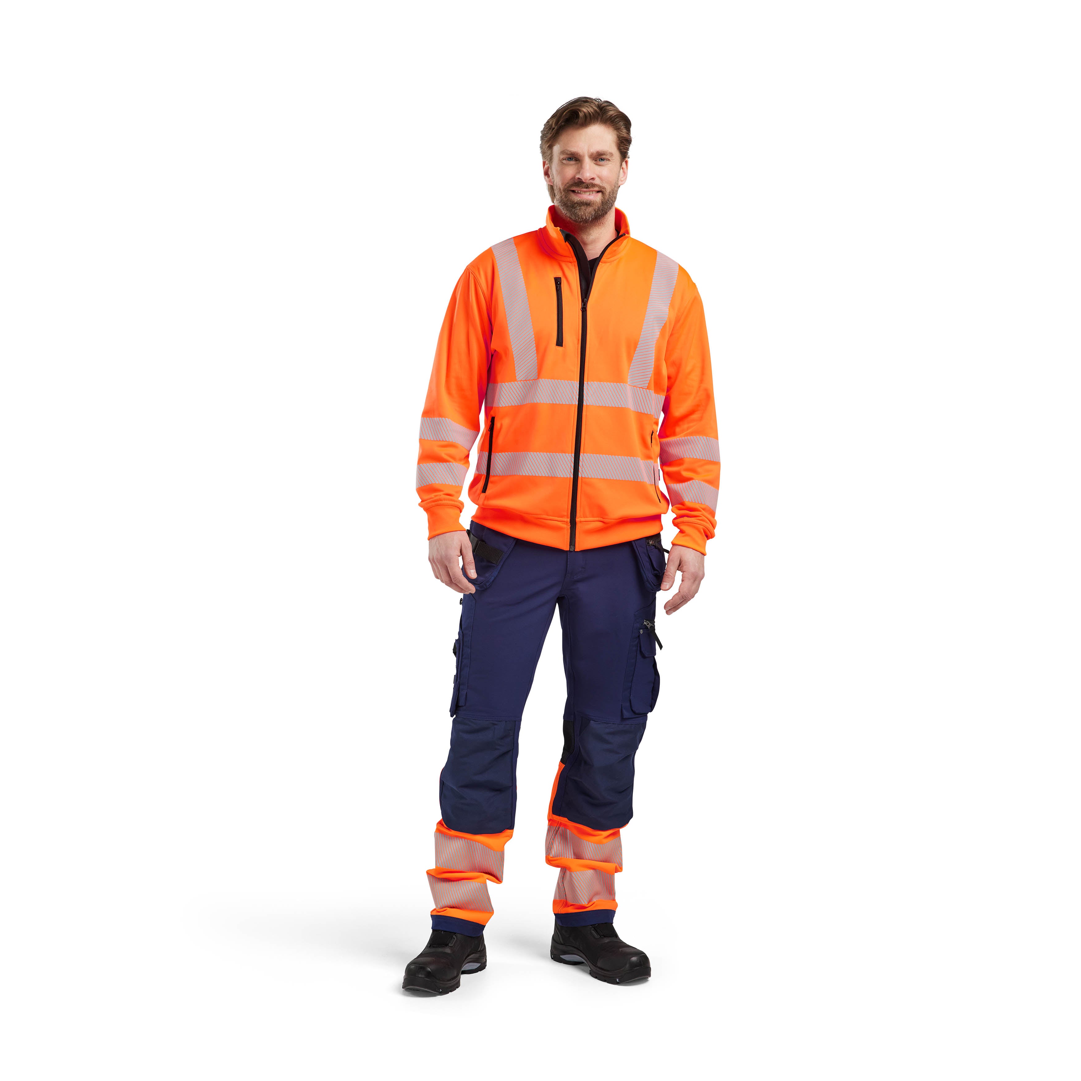 Blaklader 3563 Hi-Vis Orange Sweatshirt Full-Zip | Start Safety UK