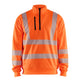 Blaklader 3564 Hi Vis Sweatshirt Half Zip Hi Vis Orange Navy Blue Main