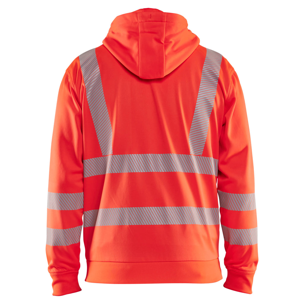 Blaklader 3565 Hi Vis Hoodie Full Zip Hi Vis Red Back