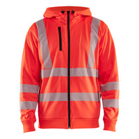 Blaklader 3565 Hi Vis Hoodie Full Zip Hi Vis Red Main