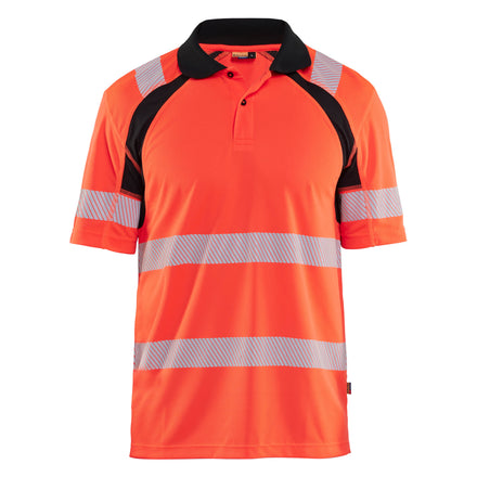 Blaklader 3595 Hi Vis Uv Protected Polo Shirt Hi Vis Red Black Main